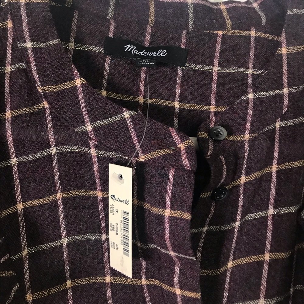 NWT Madewell plaid blouse - Picture 6 of 6